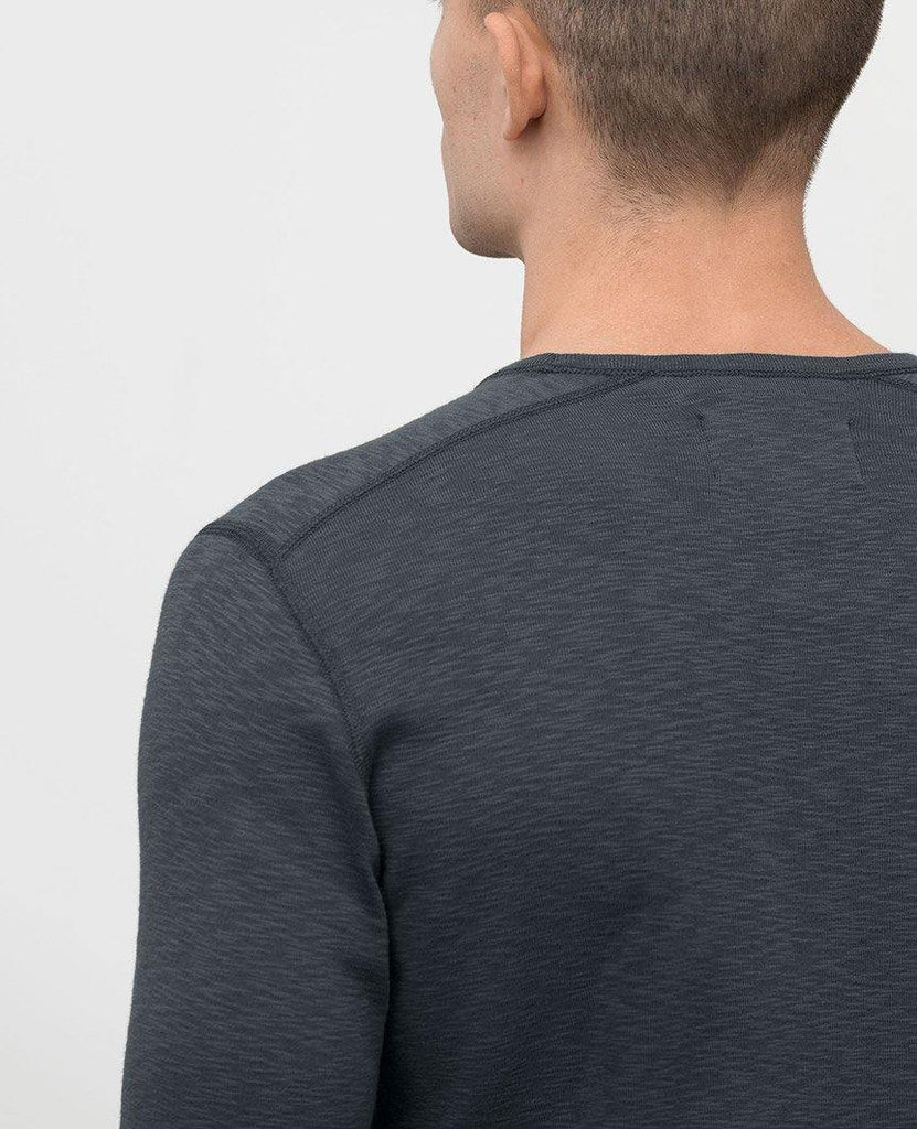 1x1 Slub Long Sleeve Crewneck Shadow - Bricks and Bonds data-zoom-image=