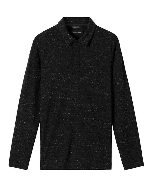 Signals Long Sleeve Polo Static Black | Wings+Horns | Bricks and Bonds