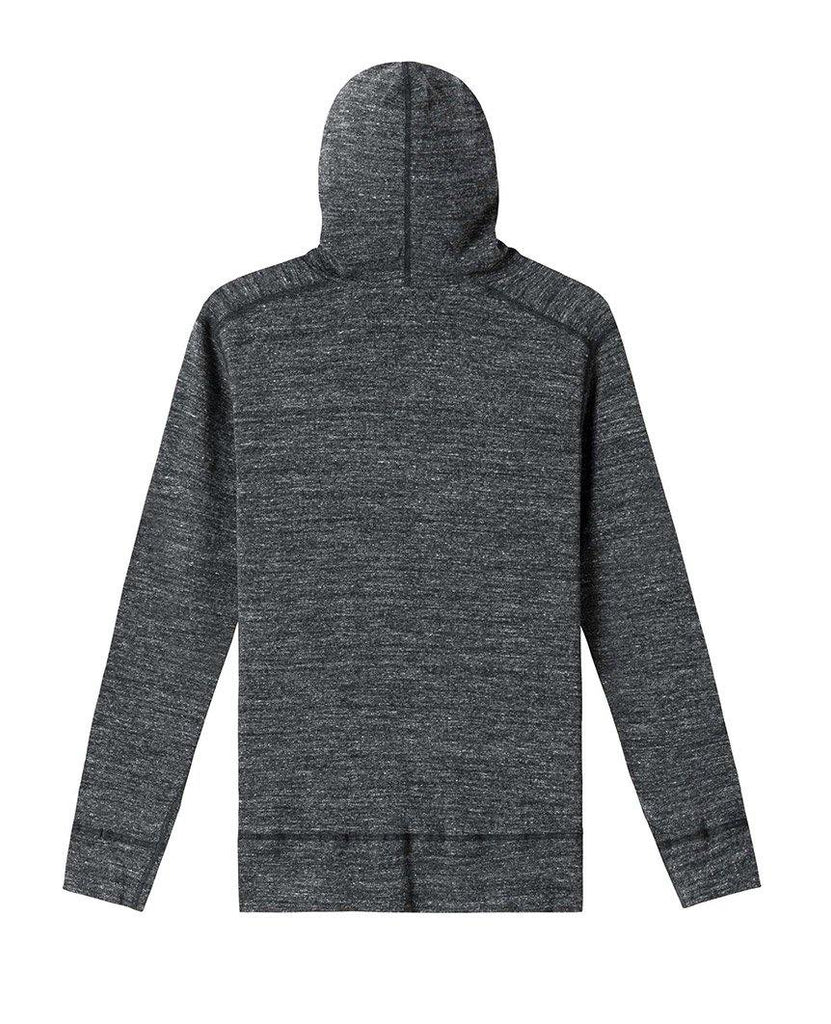 1x1 Slub Pullover Hoodie Marled Black - Bricks and Bonds data-zoom-image=