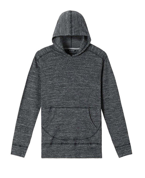 1x1 Slub Pullover Hoodie Marled Black