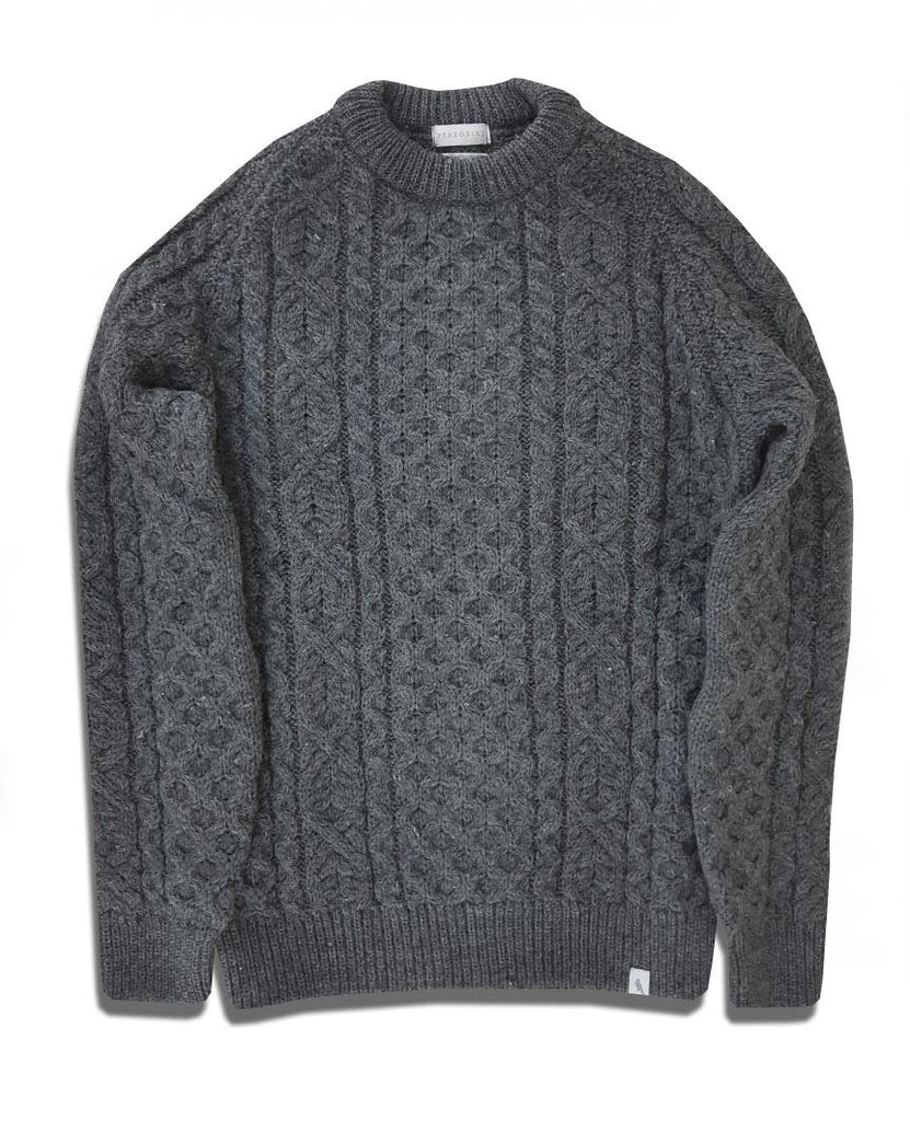 Hudson Aran Jumper Steel data-zoom-image=