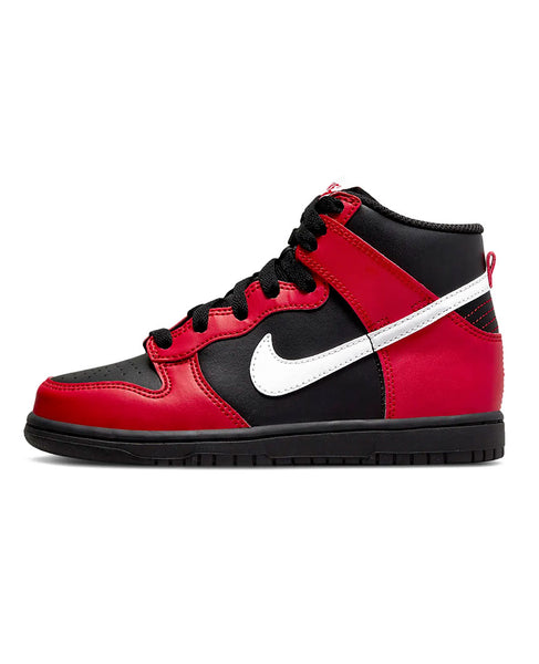 Dunk High (PS) Black Red | Nike | Bricks and Bonds