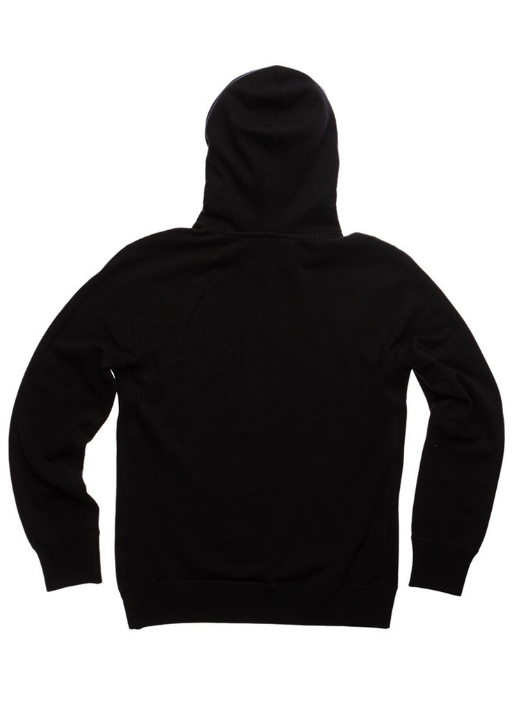 Full Zip Hoodie Midweight Terry Black data-zoom-image=
