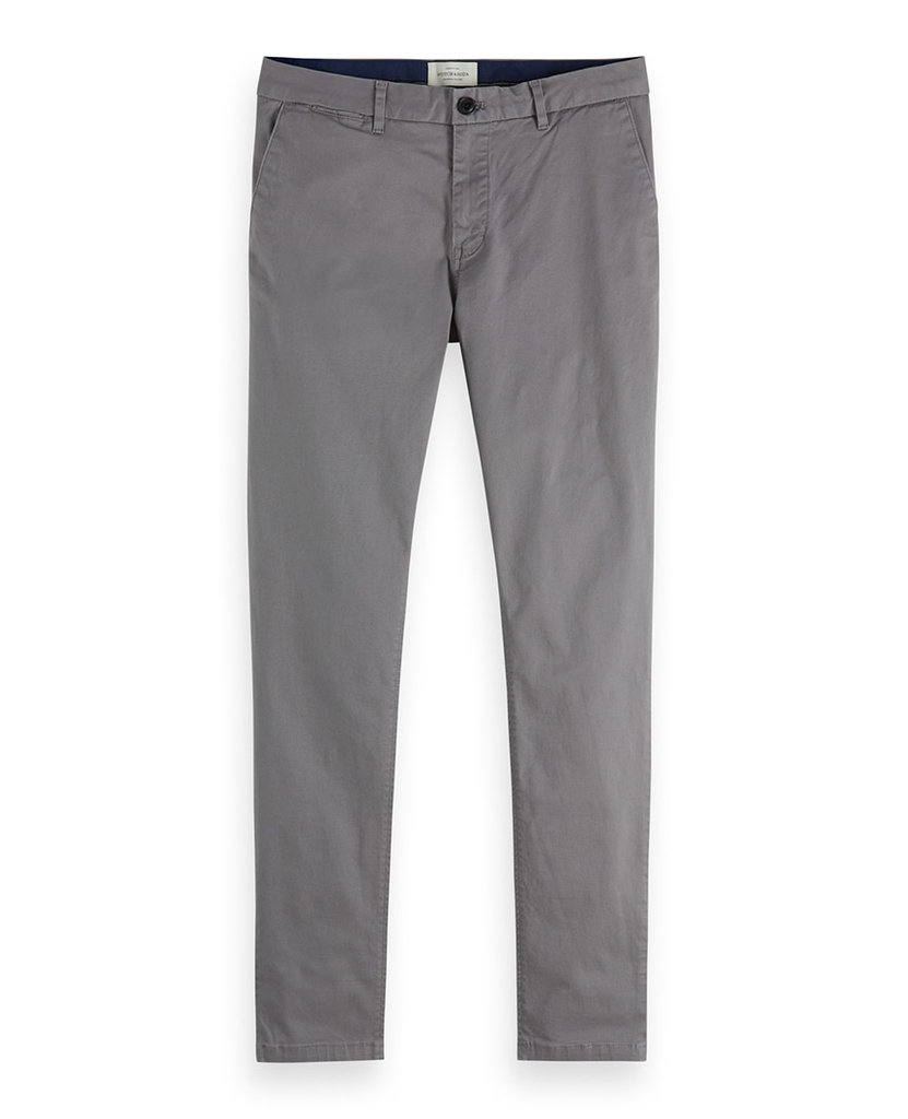 Stuart Stretch Cotton Chinos Regular Slim Fit  Grey data-zoom-image=