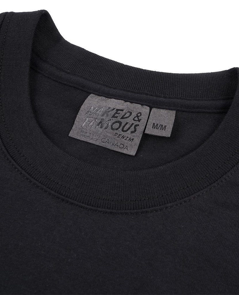 Black + Slub Cranes Pocket Tee data-zoom-image=