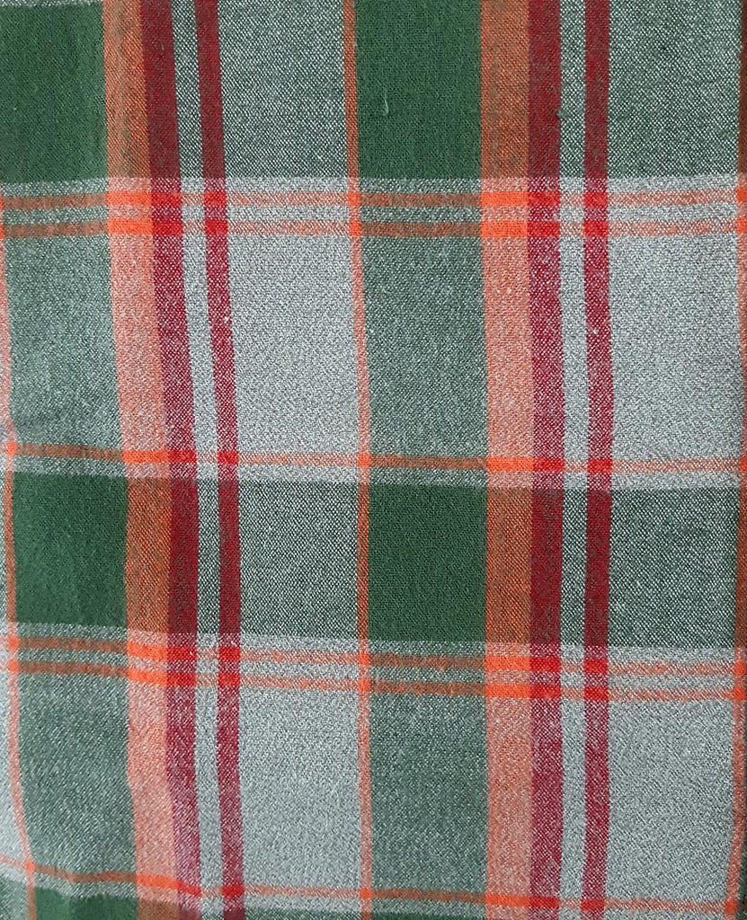 N°5 Classic Buttondown Collar LS Green Orange data-zoom-image=