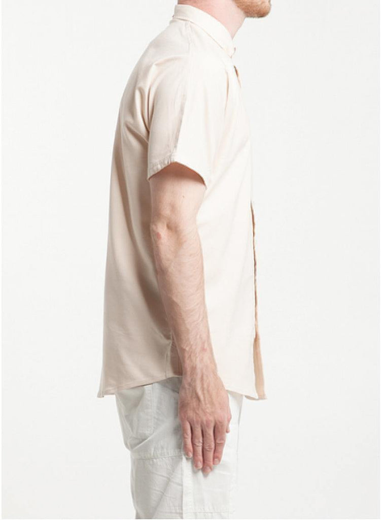 Galo Short Sleeve Buttondown Shirt Tan data-zoom-image=