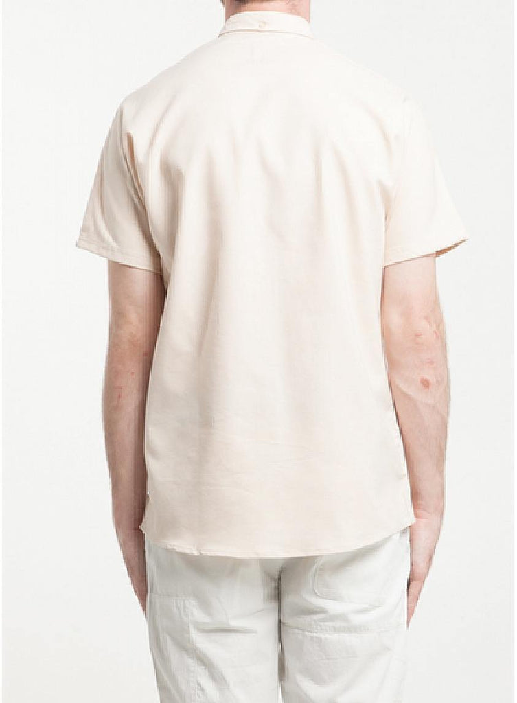 Galo Short Sleeve Buttondown Shirt Tan data-zoom-image=