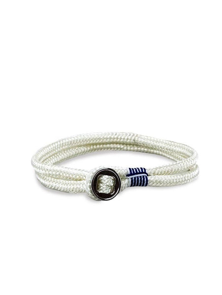 Don Dino Off-White Silver Rope Bracelet