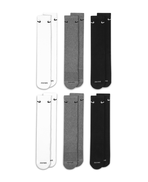 Everyday Plus Cushioned Training Crew Socks 6 Pairs Nike Bricks and Bonds