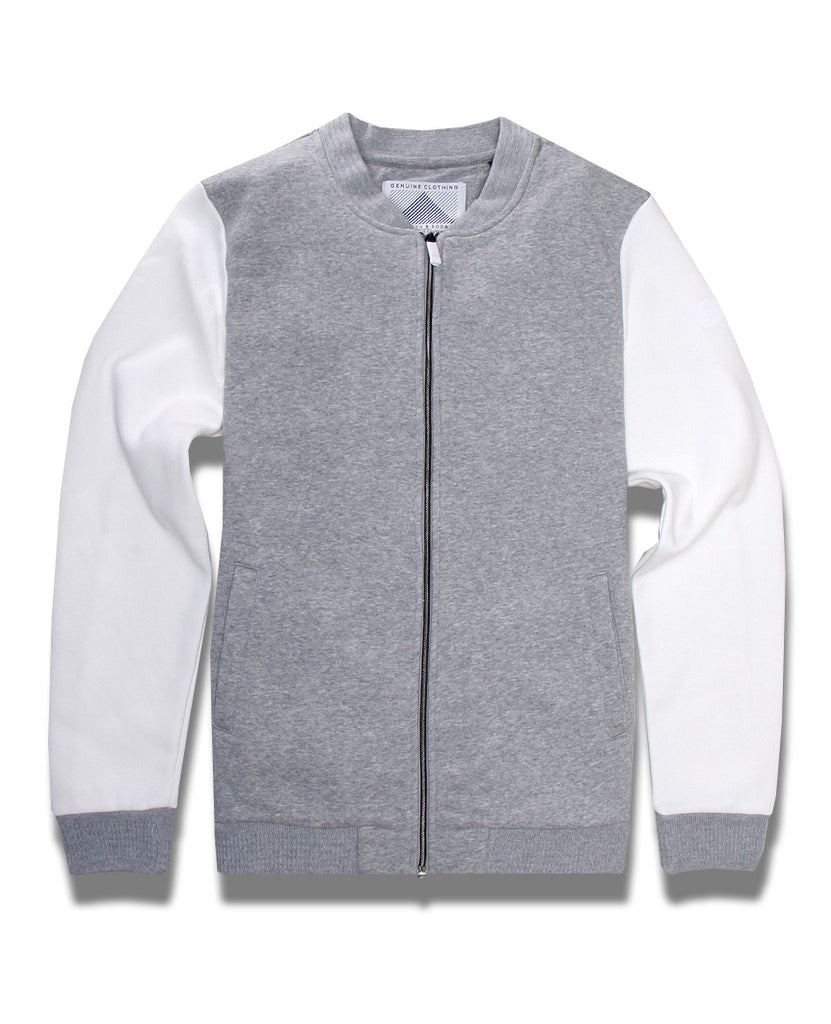 Felpa Bomber Jacket Cream/Grey data-zoom-image=