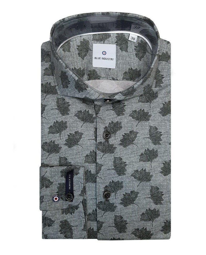 Green Printed Shirt data-zoom-image=