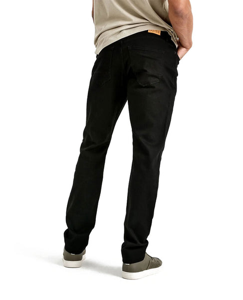 Performance Denim Relaxed Tapered Black | Duer | Bricks and