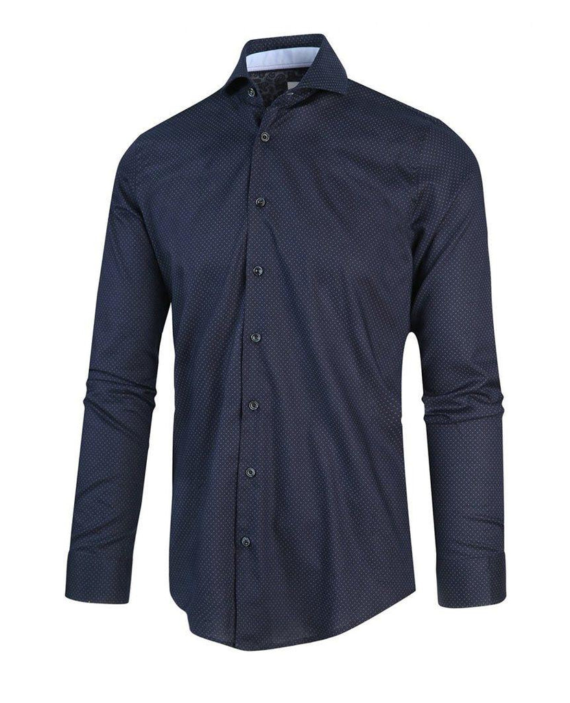 Navy Print Shirt data-zoom-image=