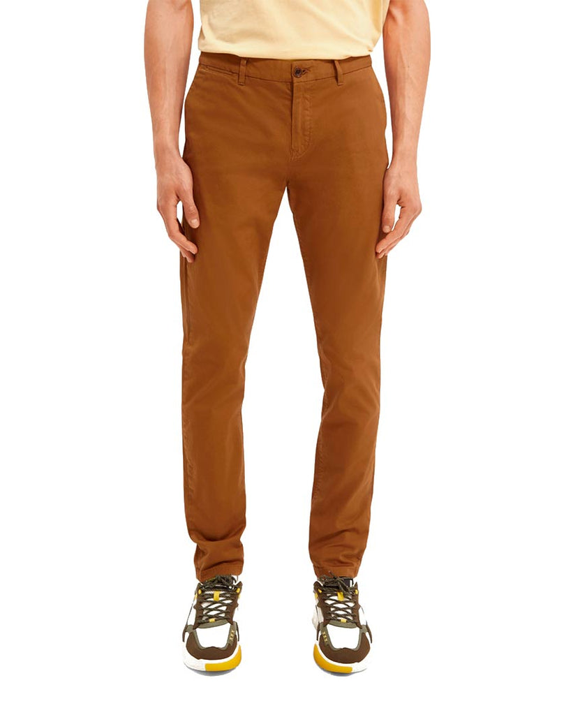 Stuart Stretch Chinos Regular Slim Fit Walnut data-zoom-image=
