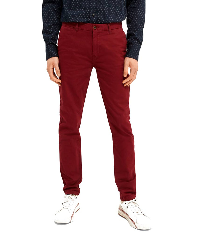 Stuart Stretch Chinos Regular Slim Fit Bordeaux data-zoom-image=