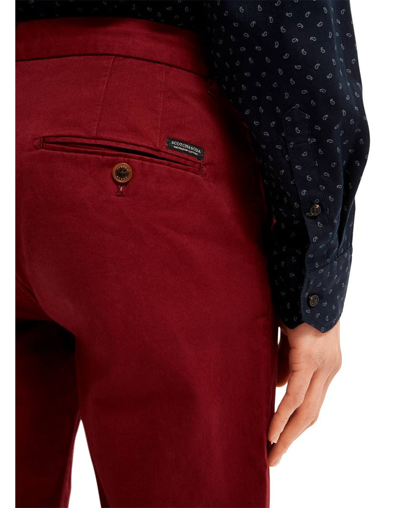 Stuart Stretch Chinos Regular Slim Fit Bordeaux data-zoom-image=