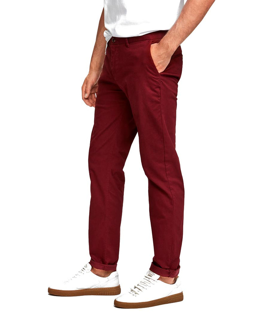 Stuart Stretch Chinos Regular Slim Fit Bordeaux data-zoom-image=