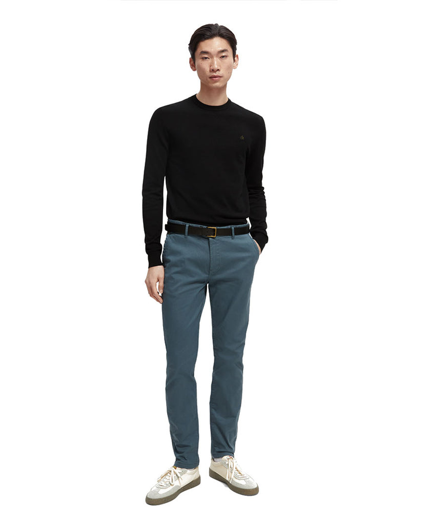 Stuart Stretch Chinos Regular Slim Fit Steel data-zoom-image=