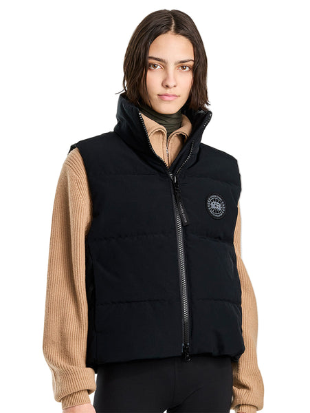 Grandview Cropped Vest Black Label in Black