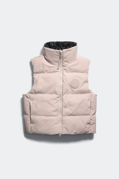Grandview Cropped Vest Tonal Disc Lucent Rose