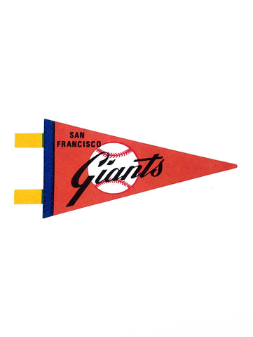 San Francisco Giants Vintage MLB Mini Pennant 9"x4” Felt Banner Flag