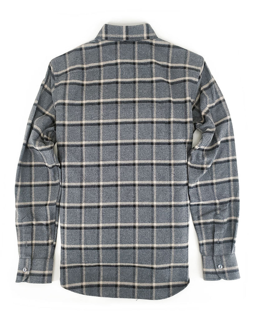 Grey Plaid Blanket Flannel Shirt, Outclass
