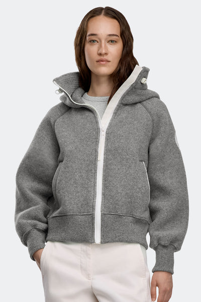 Chilliwack Fleece Bomber White Disc Greige