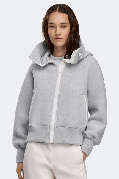 Chilliwack Fleece Bomber White Disc Silverbirch Heather