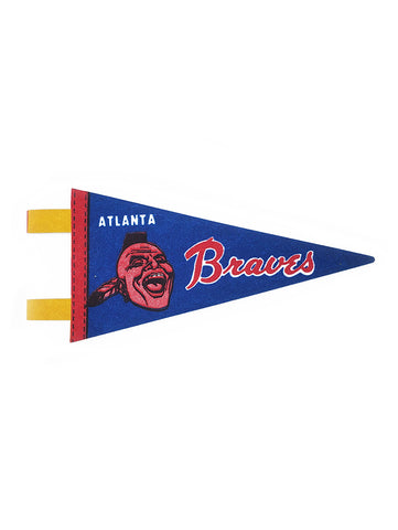 Atlanta Braves Vintage MLB Mini Pennant 9"x4” Felt Banner Flag