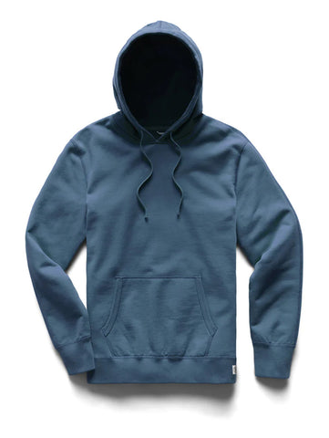 Light weight Terry Pullover Hoodie Washed Blue