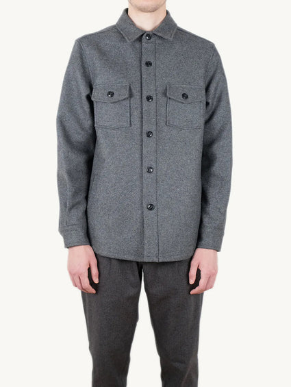 Grey Wool Overshirt