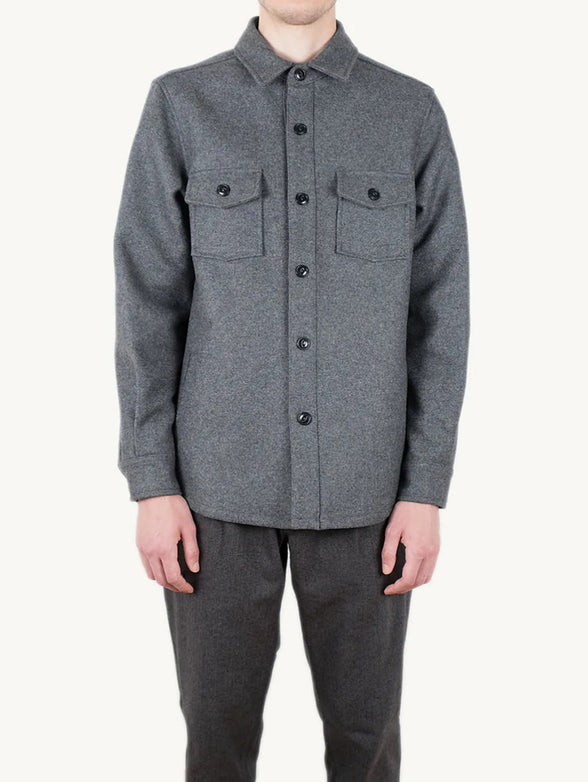 Grey Wool Overshirt data-zoom-image=