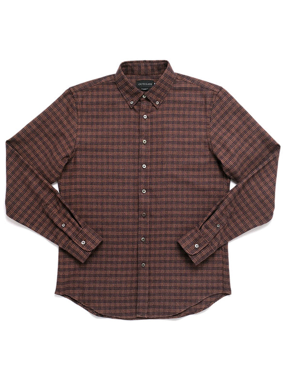 Walnut Houndstooth Flannel Shirt data-zoom-image=