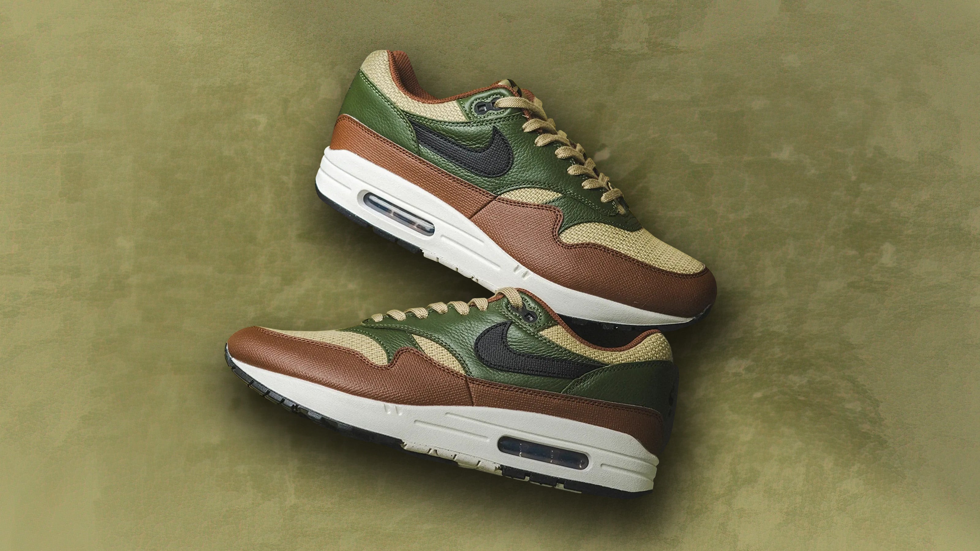  by Nike Air Max 1 Essential Premium Natural Olive