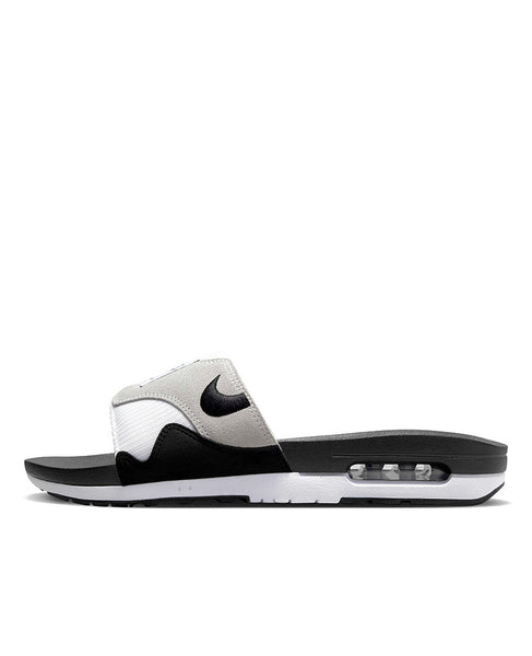 Air Max 1 Slides White and Black