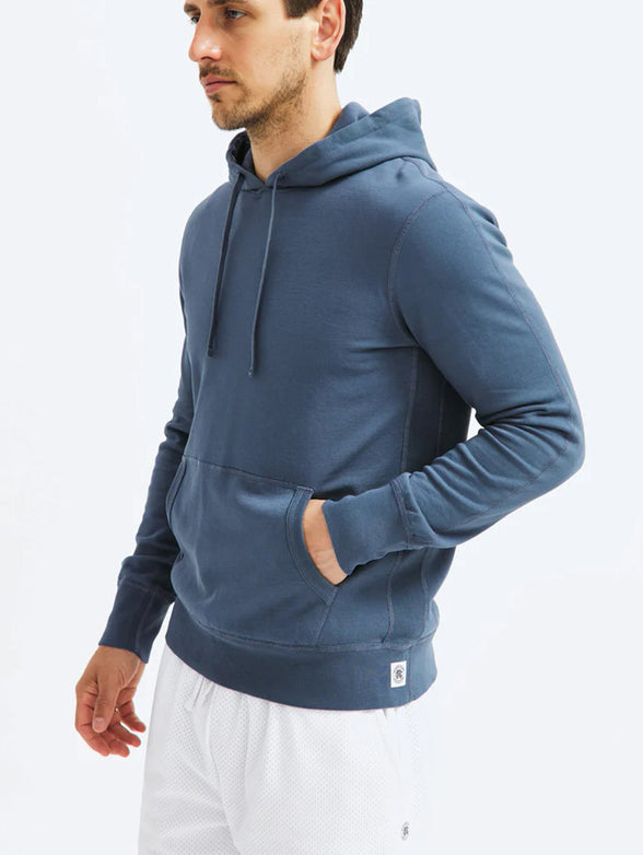 Light weight Terry Pullover Hoodie Washed Blue data-zoom-image=