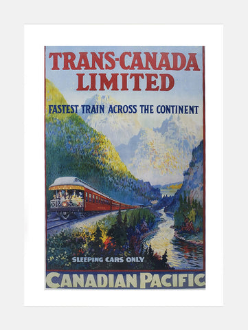 1924 Trans Canada Limited Vintage Poster Print