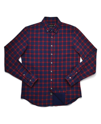 Navy Double-Sided Check Flannel
