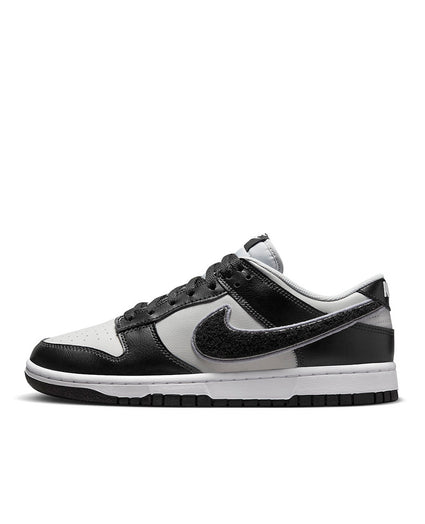 Dunk Low Chenille Swoosh Black Grey | Nike | Bricks and Bonds