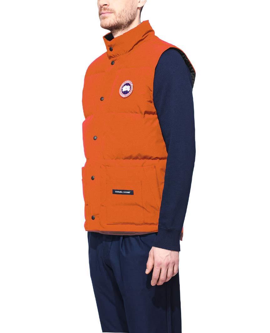 Shop Freestyle Vest Mens Monarch Orange Canada Goose Bricks and Bonds