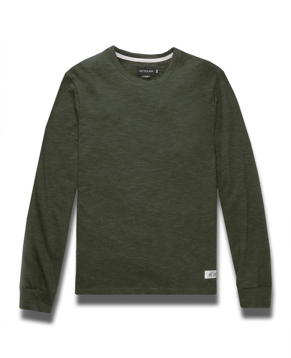 Olive Slub L/S T-Shirt | Outclass | Bricks and Bonds