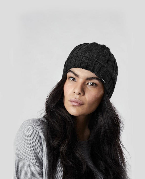 ladies black beanie