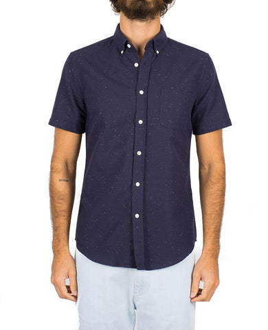 Blur Navy Short Sleeve Buttondown Shirt