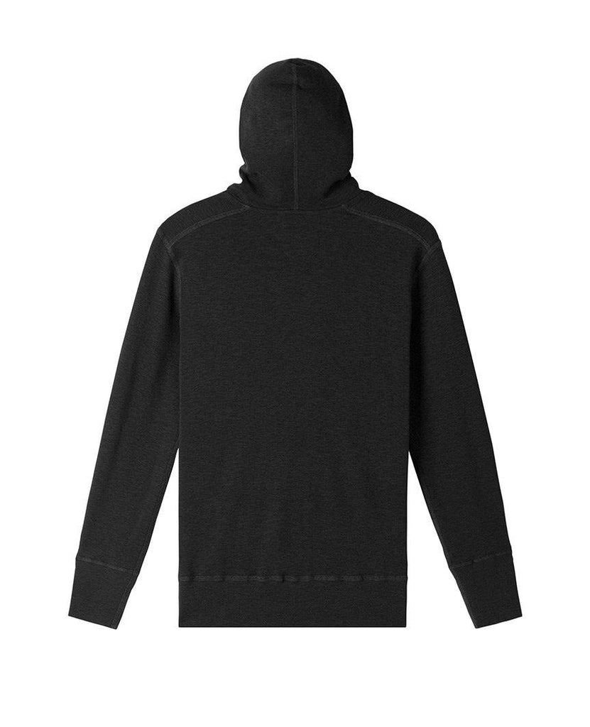 1x1 Slub Hooded Pullover Black - Bricks and Bonds data-zoom-image=