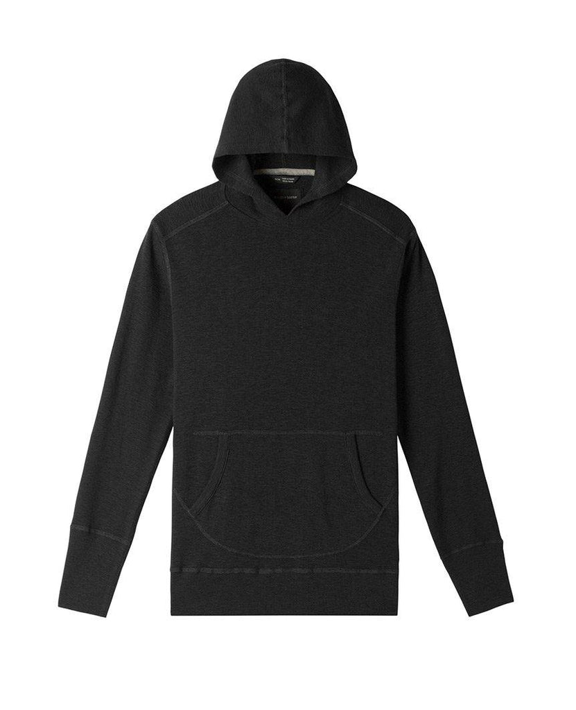 1x1 Slub Hooded Pullover Black - Bricks and Bonds data-zoom-image=