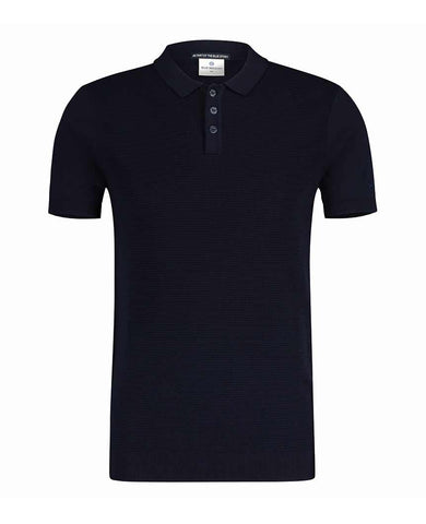 Classic Textured Polo Navy