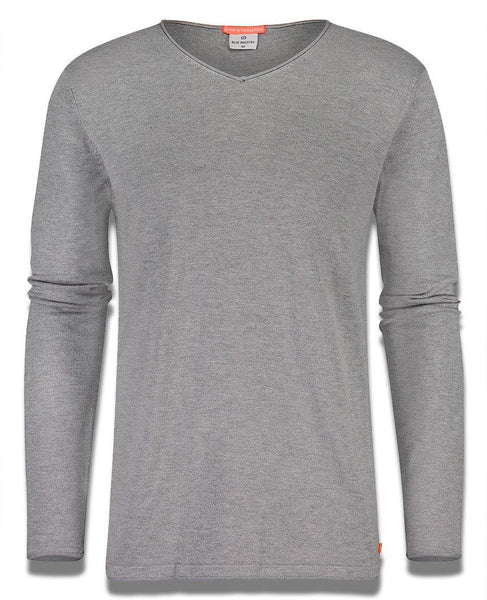 Luxe V-Neck Sweatshirt Grey