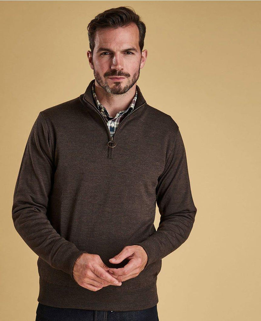 Barbour gamlin half zip jumper with waterproof lining Clearance