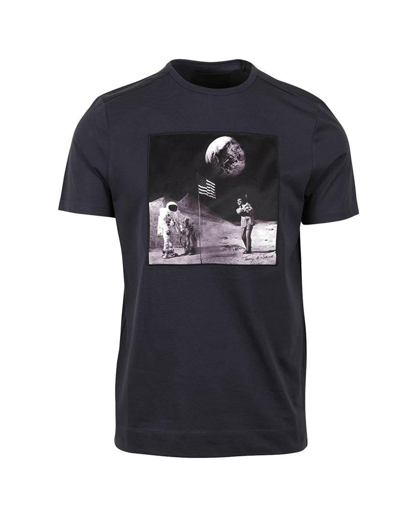 Man On The Moon T-Shirt Graphite Blue data-zoom-image=